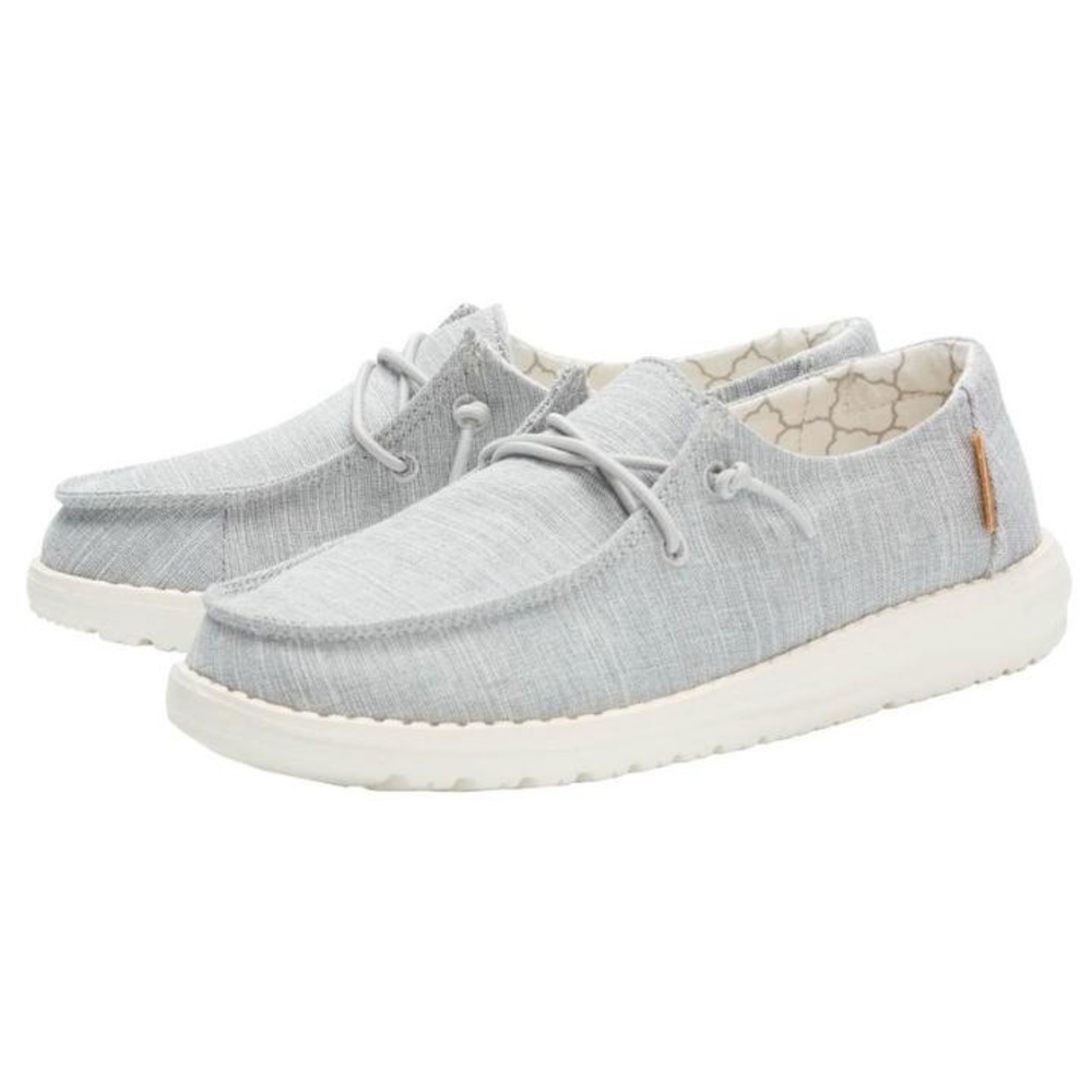 HEY DUDE Wendy Linen Gray Casual Slip On Shoes NWOT Youth Girl’s Size 13